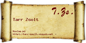 Tarr Zsolt névjegykártya
